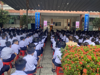 Liên đội Tiểu học Hoà Phú tổ chức triển khai chương trình năm học và phát động chủ đề năm học 2022-2023.