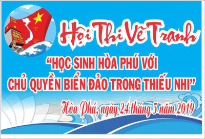 Học sinh nô nức thi vẽ tranh chủ đề “Học sinh Hòa Phú với chủ quyền biển đảo trong trong thiếu nhi”