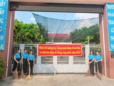 CĐCS TRƯỜNG TH HÒA PHÚ HƯỞNG ỨNG THÁNG HÀNH ĐỘNG VỀ AN TOÀN, VỆ SINH LAO ĐỘNG VÀ THÁNG CÔNG NHÂN NĂM 2025