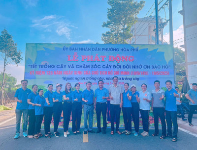 Trường Tiểu Học Hòa Phú tham gia lễ phát động “Tết trồng cây và chăm sóc cây - đời đời nhớ ơn Bác Hồ” nhân kỷ niệm 135 năm ngày sinh Chủ tịch Hồ Chí Minh (19/5/1890 - 19/5/2025)